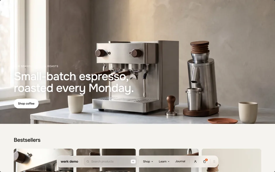 Desktop · panel on hover