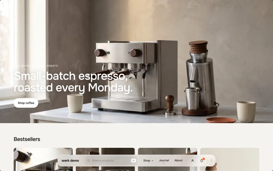 Desktop · at its edge, draggable