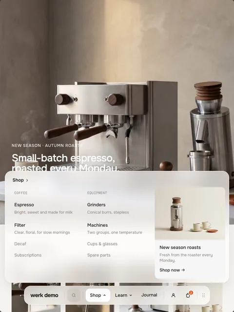 Tablet · panel on tap