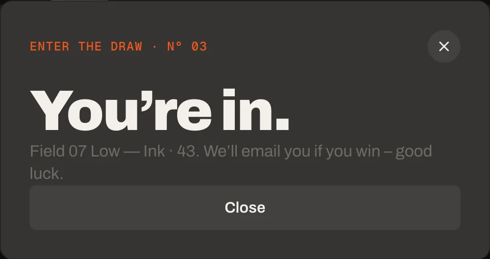 You're in