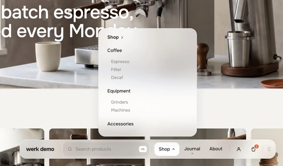 Sub-menu as a dropdown