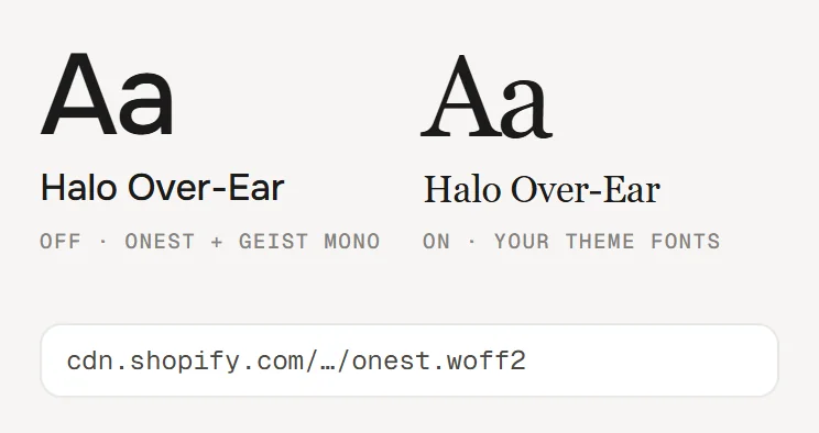 Own fonts and theme fonts