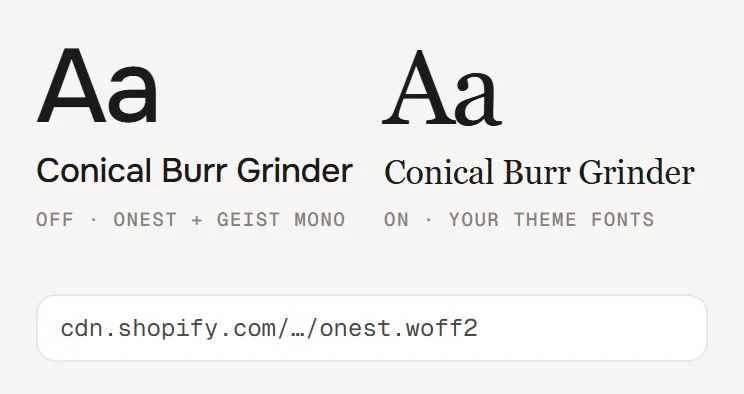 Own fonts and theme fonts