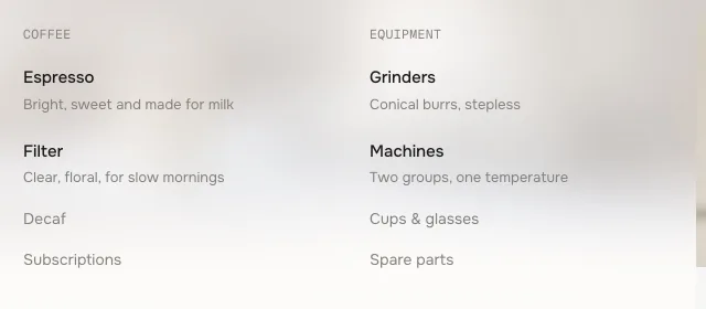 Large and small links in two columns