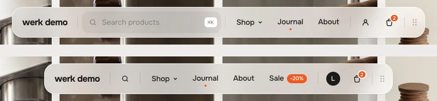 Search field and icon